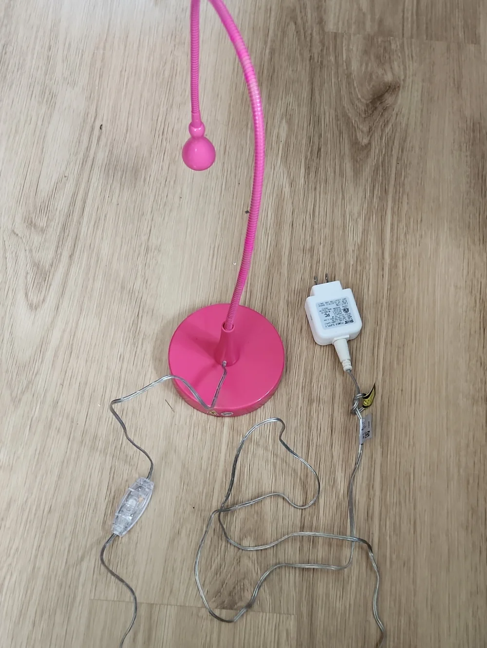 Ikea Jansjo Pink Gloss Metallic LED light